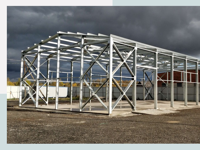 Двускатные ангары в Арзамас от 652 руб. за квадрат