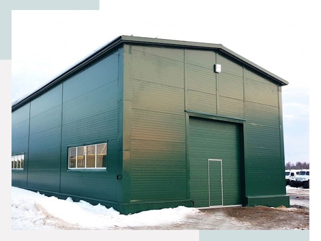 Двускатные ангары в Арзамасе