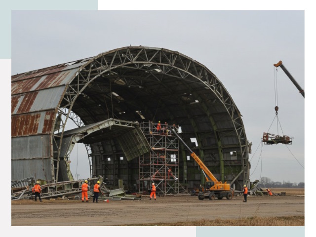 Демонтаж ангаров в Арзамасе