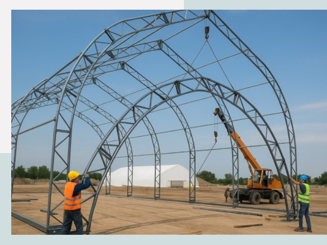 Монтаж ангаров в Арзамасе от 652 руб. - Надежно и быстро